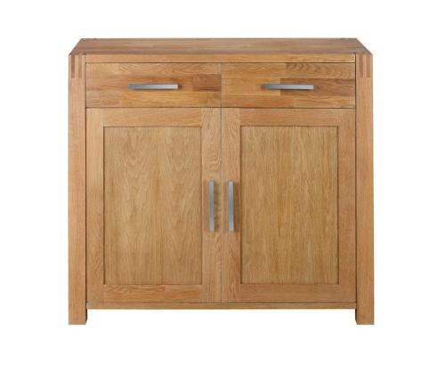 Kummut CHICAGO NEW 2-sahtli ja 2-uksega, 97x44xH86cm, puit: tammespoon/MDF, värvus: naturaalne, viimistlus: õlitatud