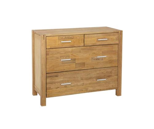 Kummut CHICAGO NEW 4 sahtliga, 105x45xH84cm, puit: tammespoon, värvus: naturaalne