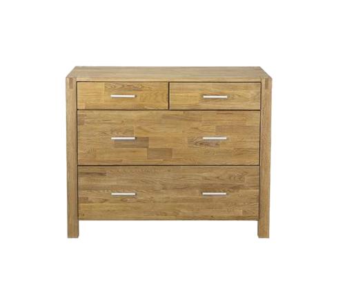 Kummut CHICAGO NEW 4 sahtliga, 105x45xH84cm, puit: tammespoon, värvus: naturaalne