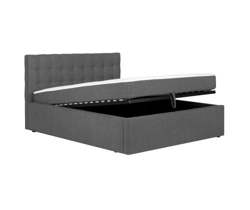 Kontinentaalvoodi LEENA 160x200cm, madratsiga, hall, 176x221xH110cm