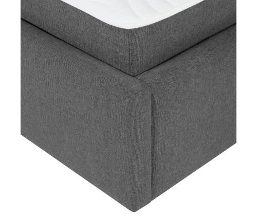 Kontinentaalvoodi LEENA 160x200cm, madratsiga, hall, 176x221xH110cm