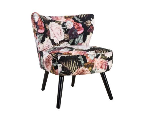 Tugitool LA PERLA, 63x73xH76cm, kattematerjal: samet kangas, värv: lilleline