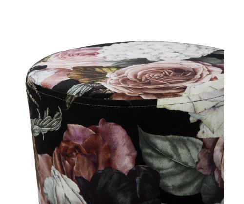 Tumba LA PERLA, D35xH42cm, kattematerjal: samet kangas, värv: lilleline