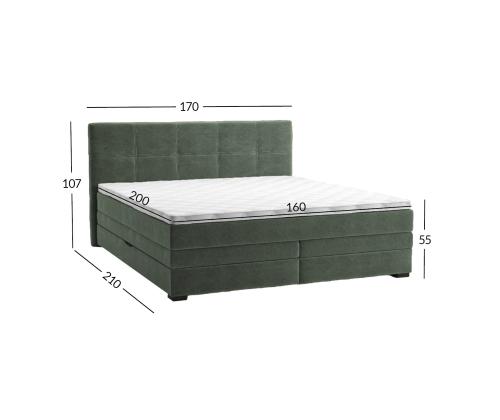 Kontinentaalvoodi JEEP 160x200cm, roheline