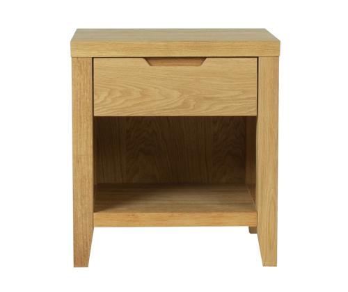 Öökapp/laud CHAMBA, 40x50xH55cm, 1 sahtli ja 1 riiuliga, tamm