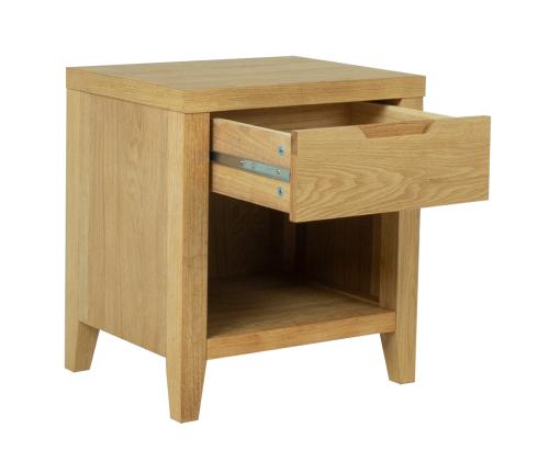 Öökapp/laud CHAMBA, 40x50xH55cm, 1 sahtli ja 1 riiuliga, tamm