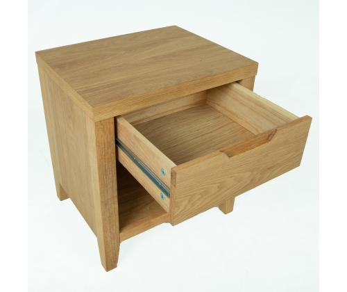 Öökapp/laud CHAMBA, 40x50xH55cm, 1 sahtli ja 1 riiuliga, tamm