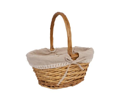 Korv MAXINE 37x28xH35cm, sangaga, helepruun punutis