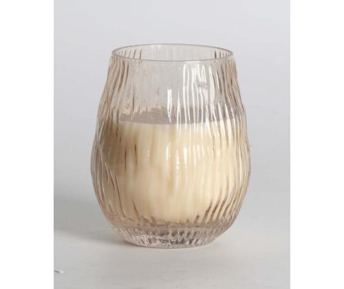 Lõhnaküünal klaasis NATURE GREEN H10,8cm, French Pear & Freesia