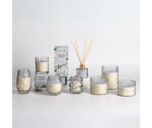 Lõhnaküünal klaasis NATURE GREEN H10,8cm, Northern Forest