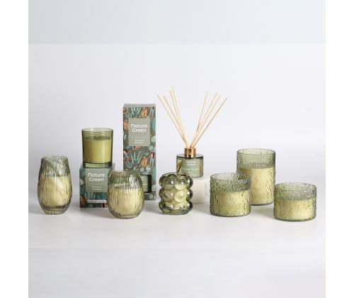Lõhnaküünal klaasis NATURE GREEN H10,8cm, Tranquil Summer
