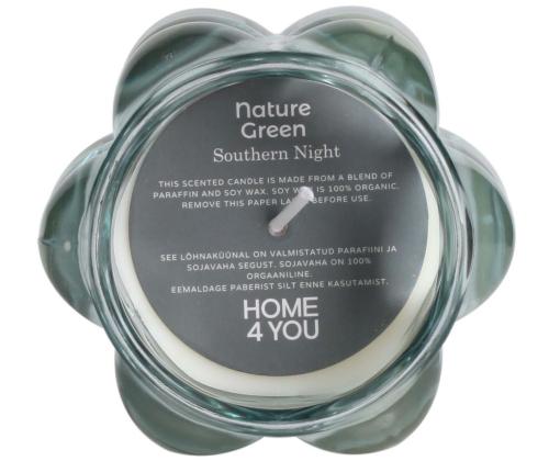 Lõhnaküünal klaasis NATURE GREEN H9,2cm, Southern Night