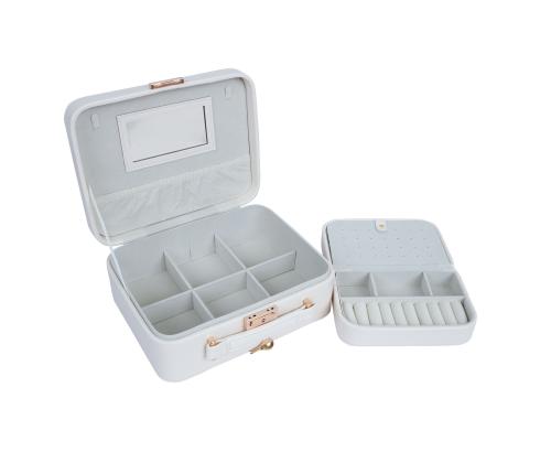 Ehtekarp SEZANE TRAVEL 23,5x18,5x9cm, valge