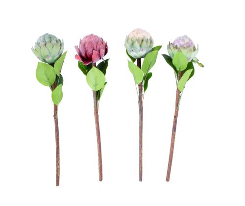 Kunstlill FLOWERLY H46cm artišokk, mix