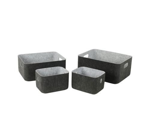 Kast LIDO FELT 33x25xH14cm, tumehall vilt
