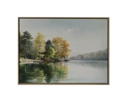 Seinapilt WALLY 45x60cm, mets järve ääres