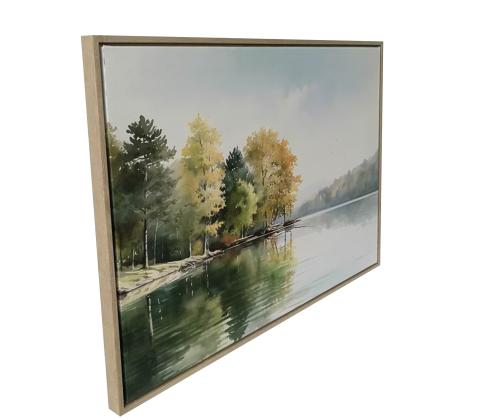 Seinapilt WALLY 45x60cm, mets järve ääres