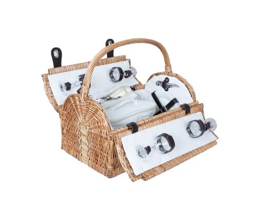 Piknikukorv GINO 4-le 47x31xH23/28/38cm, sangaga