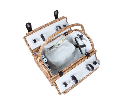 Piknikukorv GINO 4-le 47x31xH23/28/38cm, sangaga