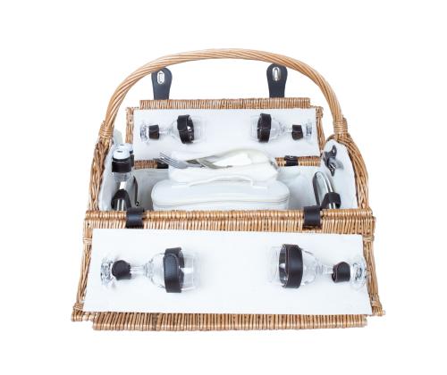 Piknikukorv GINO 4-le 47x31xH23/28/38cm, sangaga