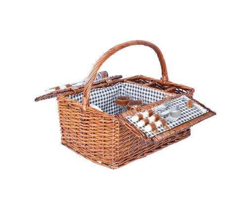 Piknikukorv GINO 4-le 46x33xH22/40cm, sangaga