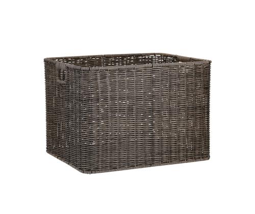 Korv BASILE 42,5x34xH30cm, tumepruun