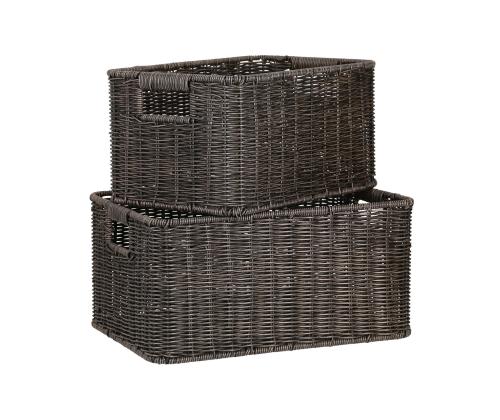 Korv BASILE 37x26xH18cm, tumepruun