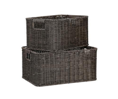 Korv BASILE 33x22xH17cm, tumepruun