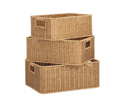 Korv BASILE 37x27xH15cm, helepruun