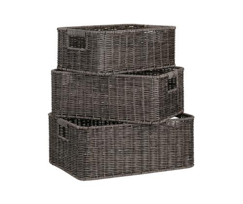 Korv BASILE 37x27xH15cm, tumepruun