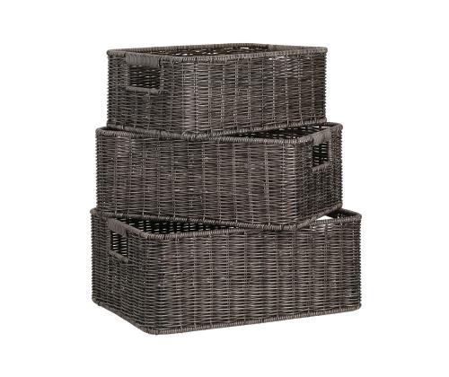 Korv BASILE 34x24xH13,5cm, tumepruun