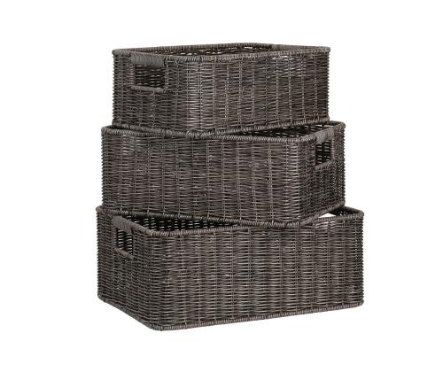 Korv BASILE 31x21xH12cm, tumepruun