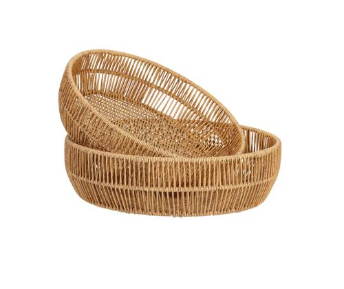 Korv BASILE D33/29xH8,5cm, helepruun