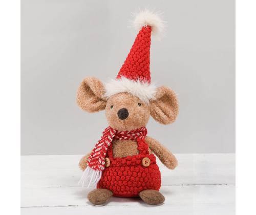 Dekoratsioon FUN OLIVER H39cm, jõuluhiir, punane