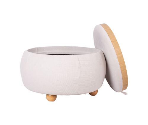 Tumba/laud HIRO D67xH38cm, valge, panipaigaga