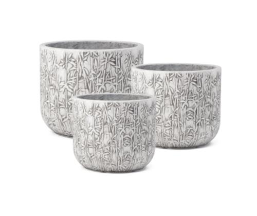 Lillepott LOUNA D30xH24.5cm, valge/hall