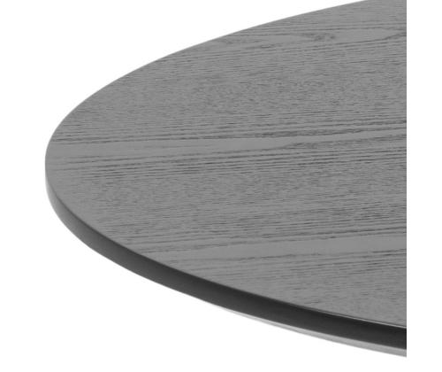 Baarilaud IBIZA D60xH105cm, lauaplaat: spoonitud MDF, värv: must saar, jalg: must matt metall