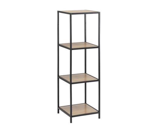 Riiul SEAFORD 35x37xH119,5cm, tamm, mööbliplaat, metall