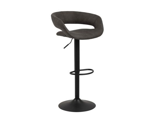 Baaritool GRACE 54,5x48,5xH104cm, iste ja seljatugi: kangas, värvus: antratsiit, jalg: must