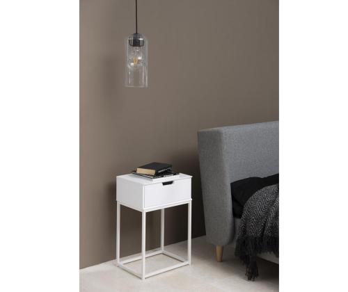 Öökapp MITRA 40x30xH61,5cm, valge/metall, MDF, metall