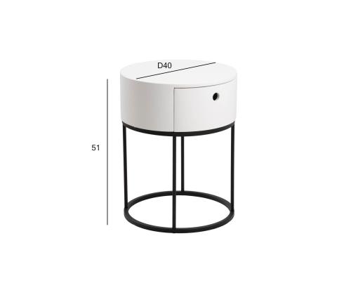 Öökapp POLO D40xH51cm, valge, MDF, metall