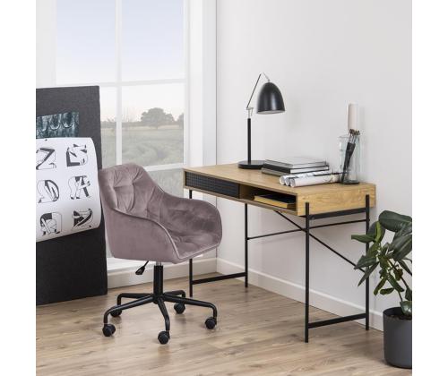 Töötool BROOKE, 59x59xH89cm, vanaroosa samet