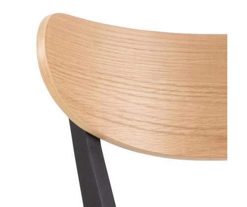 Baaritool ROXBY naturaalne/must, 45x49xH105cm, tammespoon, puit