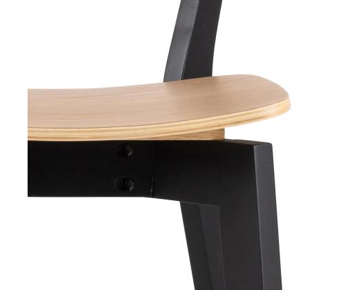 Baaritool ROXBY naturaalne/must, 45x49xH105cm, tammespoon, puit