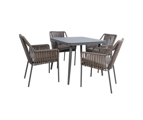 Aiamööblikomplekt ANDROS laud ja 4 tooli