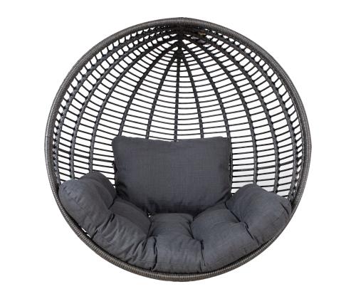 Ripptooli padi CLOBE tumehall, iste 64x106cm, seljapadi 64x42cm, 100% polüester