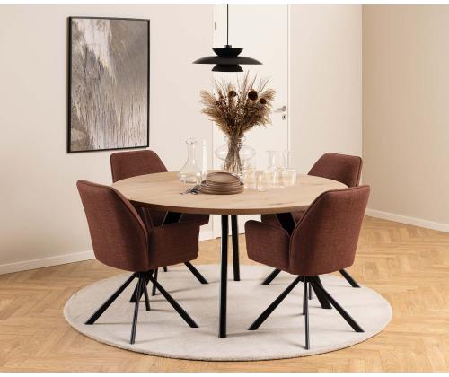 Tool GLENDA käetugedega, terrakota, 61x63xH88,5cm