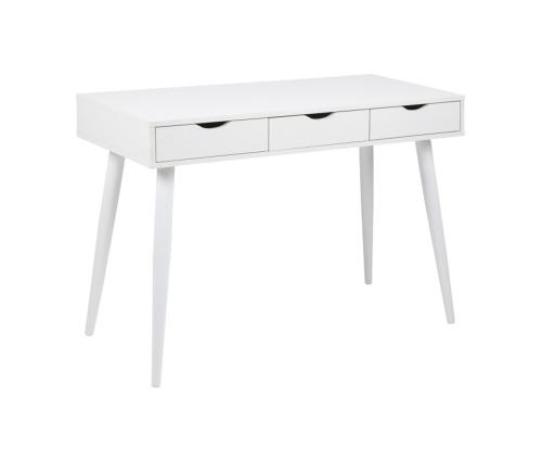 Kirjutuslaud NEPTUN 110x50xH77cm, valge, melamiinplaat, metall