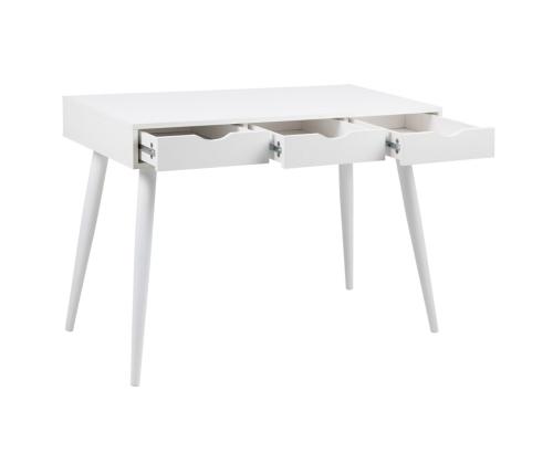 Kirjutuslaud NEPTUN 110x50xH77cm, valge, melamiinplaat, metall