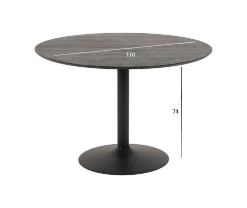 Söögilaud IBIZA D110xH74cm, must